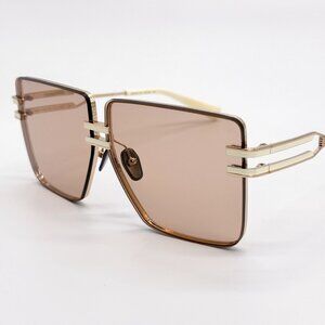 NEW BALMAIN SUNGLASSES BPS-109C CREAM UNISEX SQUARE SUNGLASSES BALMAIN